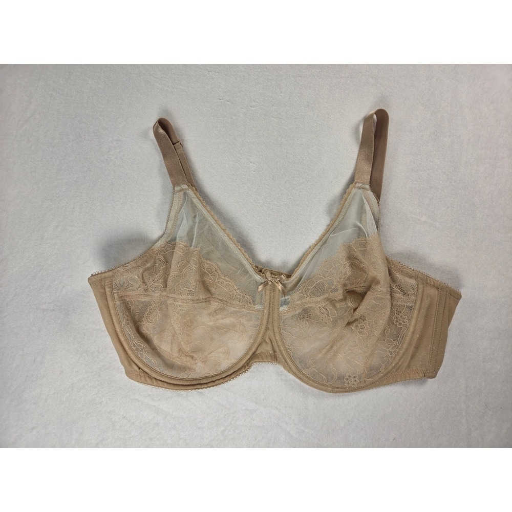 Wacoal Beige Nude Lace Bra Brassiere 40D Adjustable Strap Back Hooks Under Wire